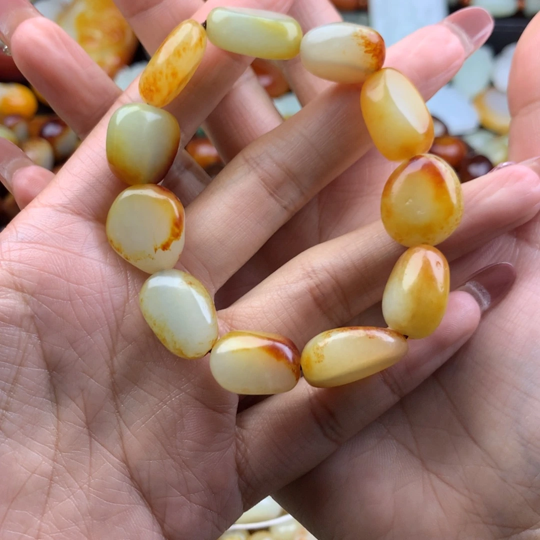 和田玉未镶嵌手链