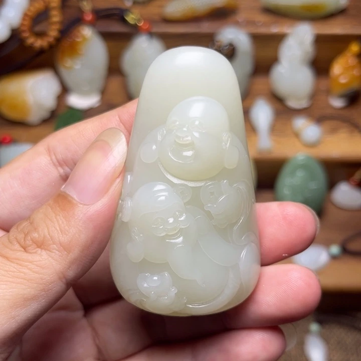 和田玉未镶嵌挂件