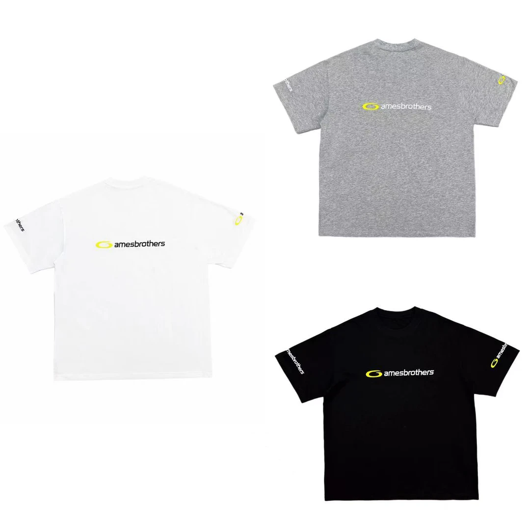 [N]黑白灰三色刺绣巴家时尚字母薄款爽滑冰皮夏季儿童短袖