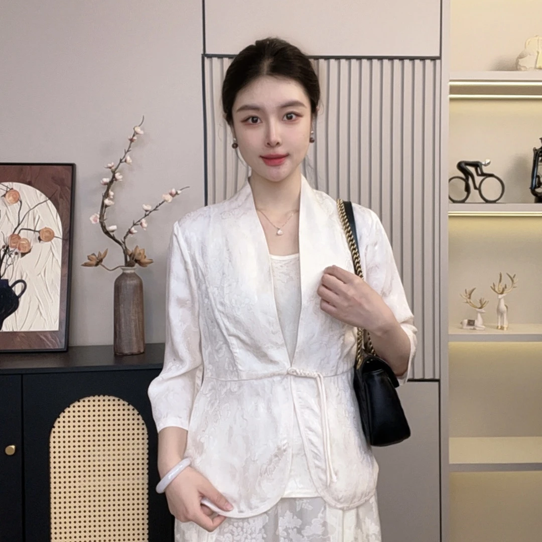 【素影-墨香】 新款重磅香云沙新中式外套  YC22891