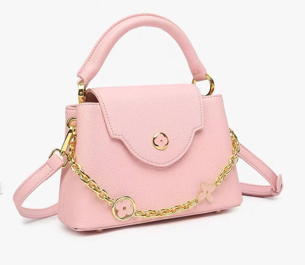 8862粉色 2025轻奢潮流大牌新款时尚百搭手提单肩斜挎女包水桶包