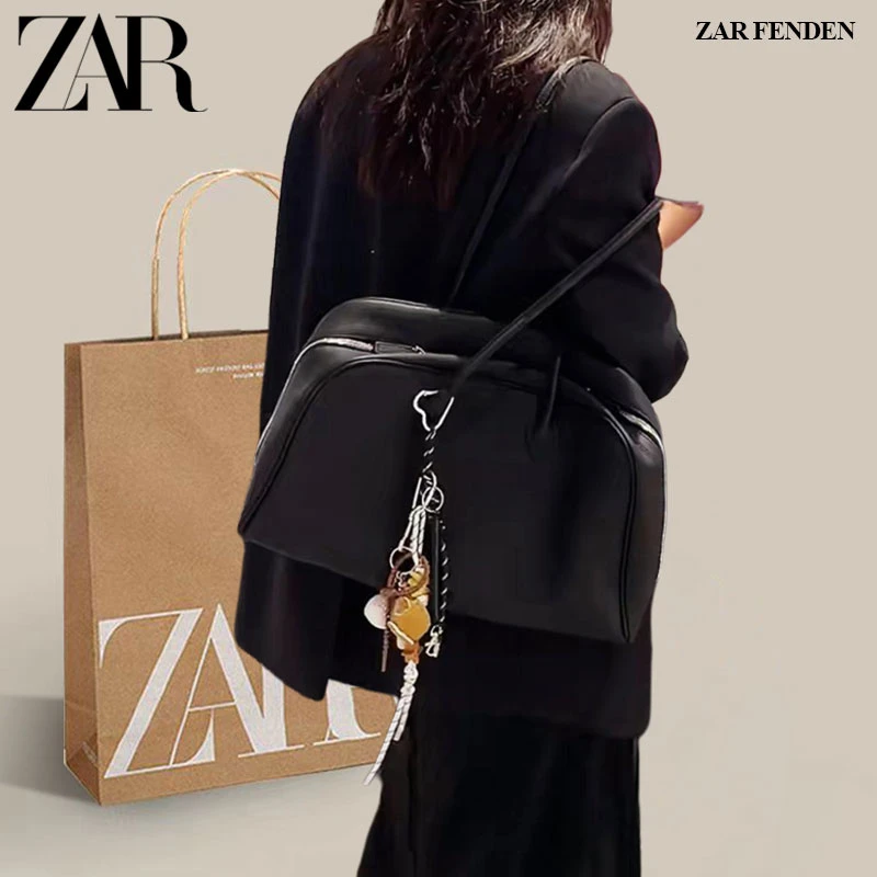 ZAR FENDEN大容量托特包包女2025新款轻奢小众高级感单肩波士顿包