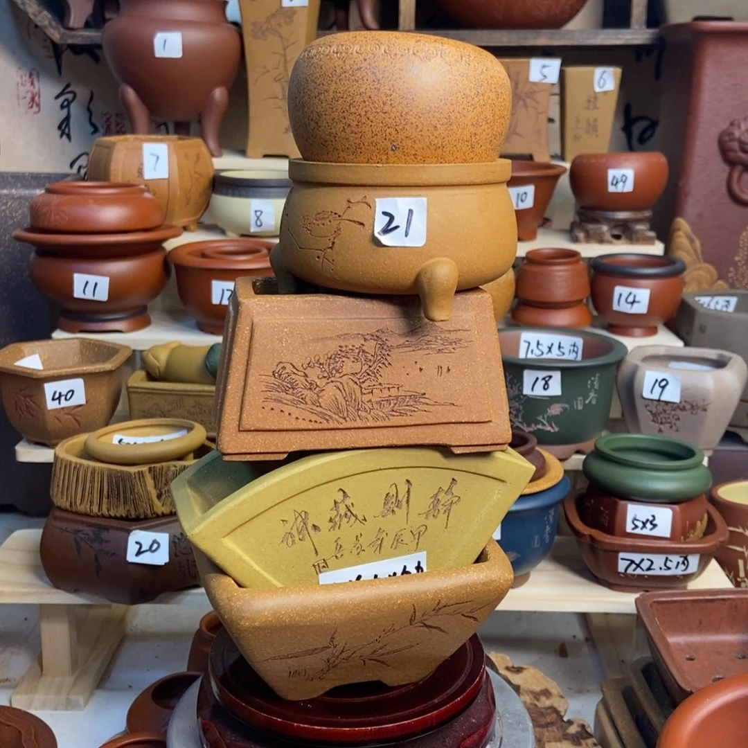 紫砂花盆赏**目内口经尺寸