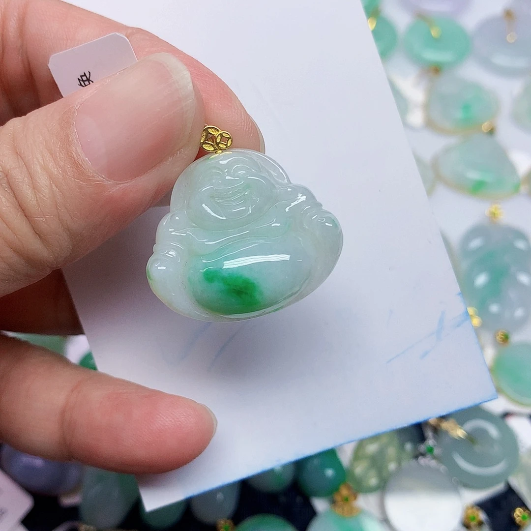 翡翠18K金镶嵌颈饰2678865