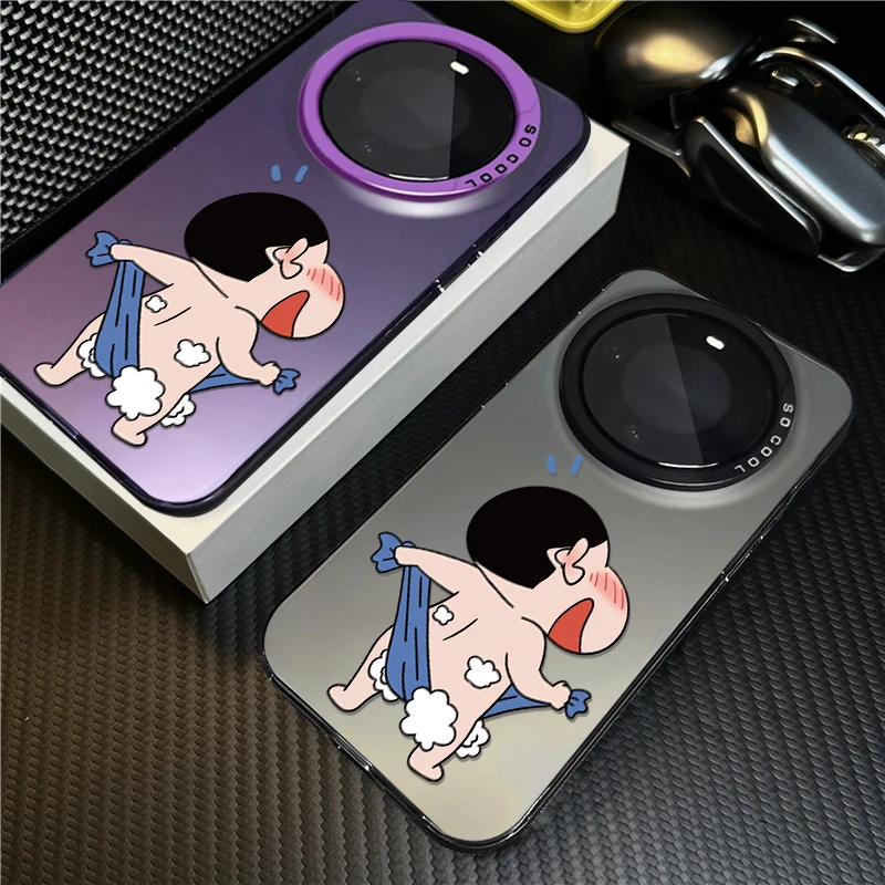 搓澡小新适用华为mate60Pro手机壳mate70rs卡通P80防摔全包保护套