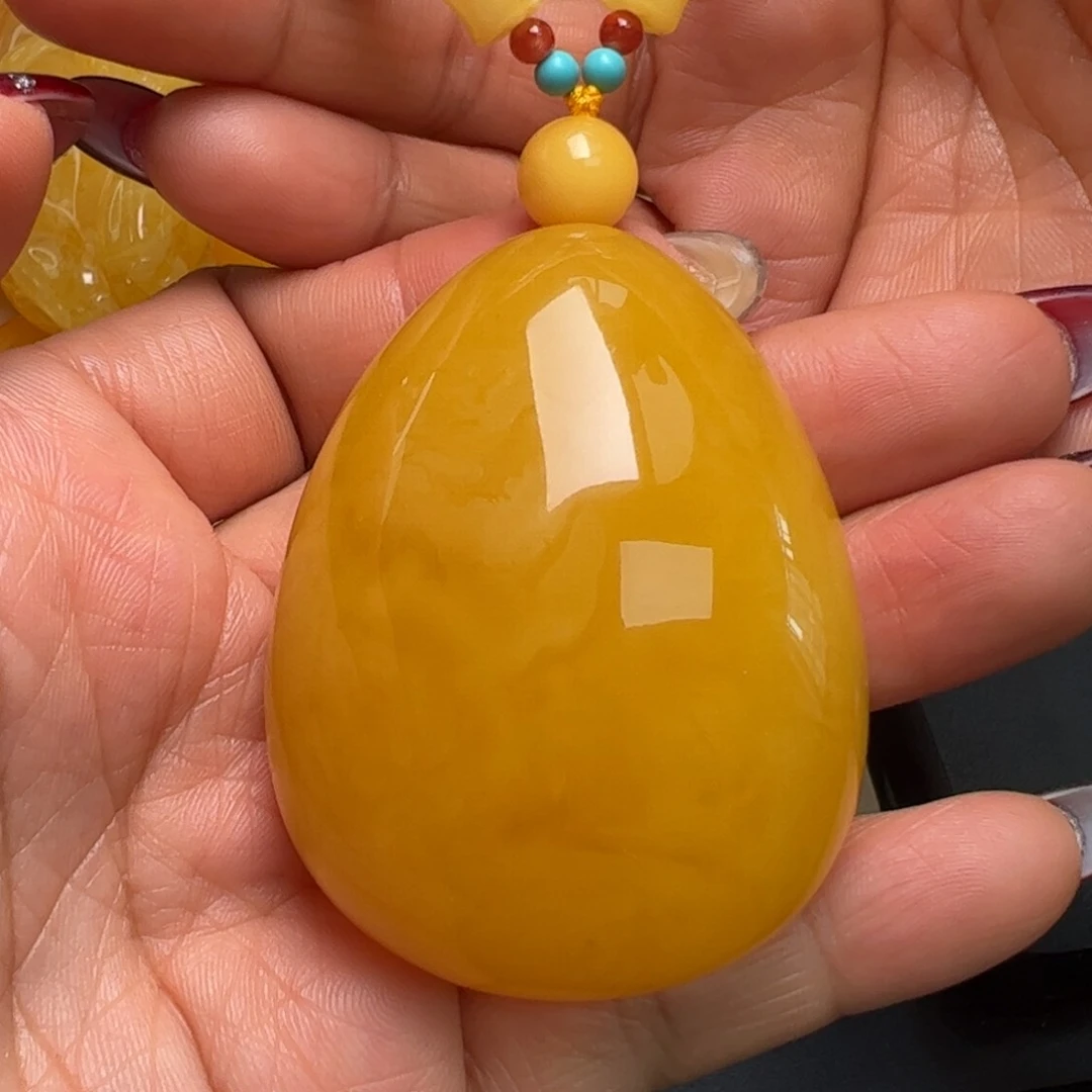 蜜蜡毛衣链未镶嵌