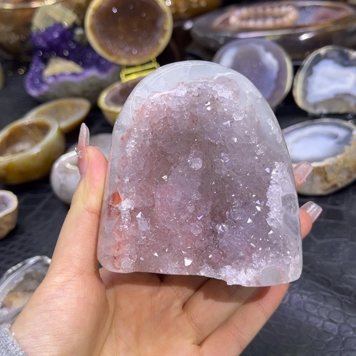 珠宝半成品水晶未镶嵌精抛晶簇