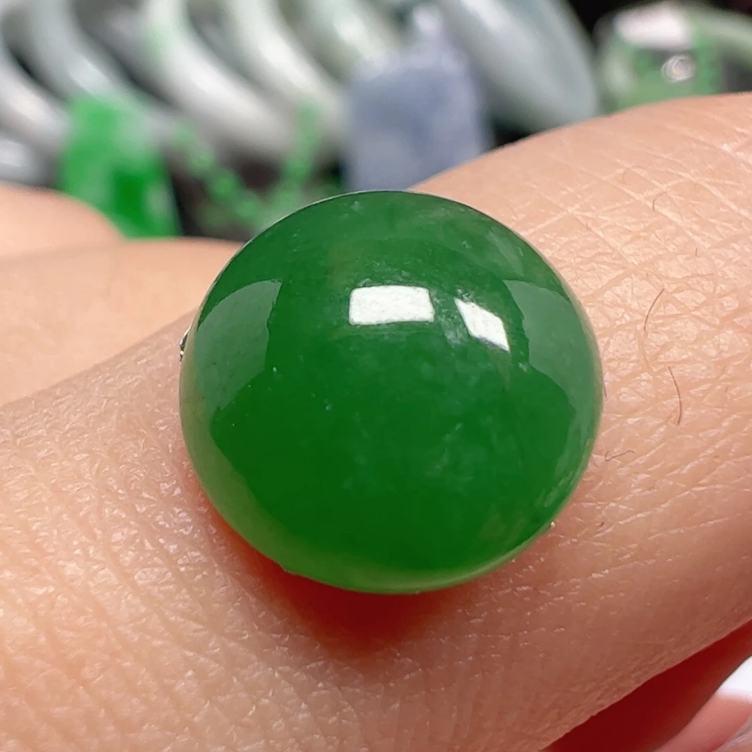 雨***露翡翠未镶嵌耳饰蛋面