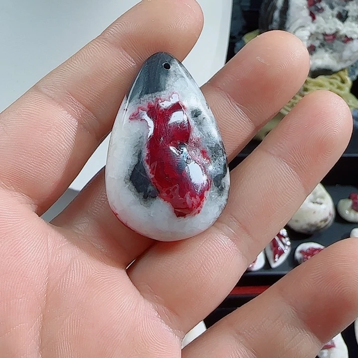 生***客天然辰砂朱砂吊坠