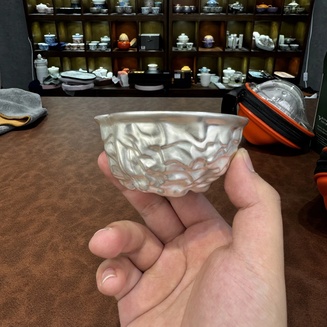 高端鎏银核桃茶杯1547