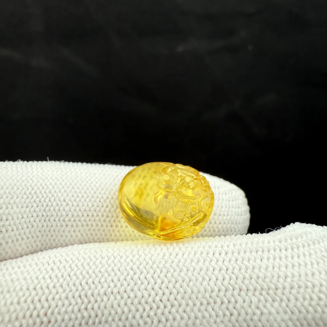 J5054天然原矿俄料蜜蜡净水金珀龙扣15.5*6.1 mm支持鉴定假一罚十