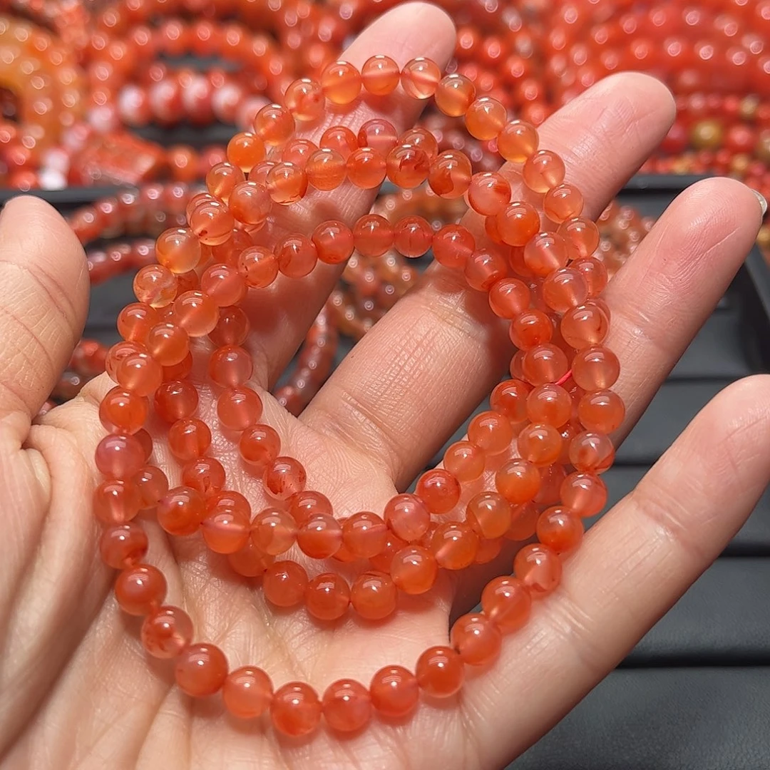南红玛瑙手链未镶嵌