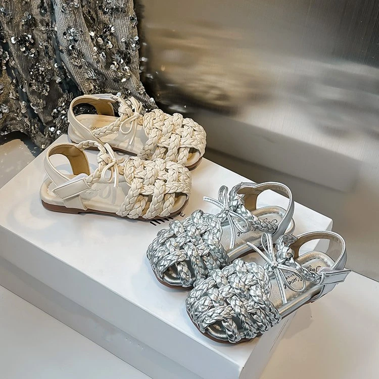 女童凉鞋婴儿童学步鞋子2025夏季新款小童鞋编织宝宝公主鞋韩