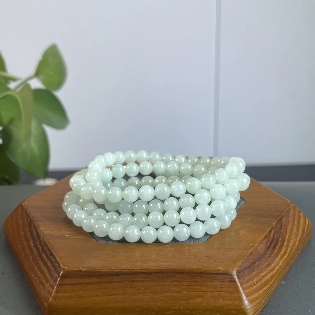 JYB02-42  天然缅甸A货翡翠  翡翠珠串（含配饰）