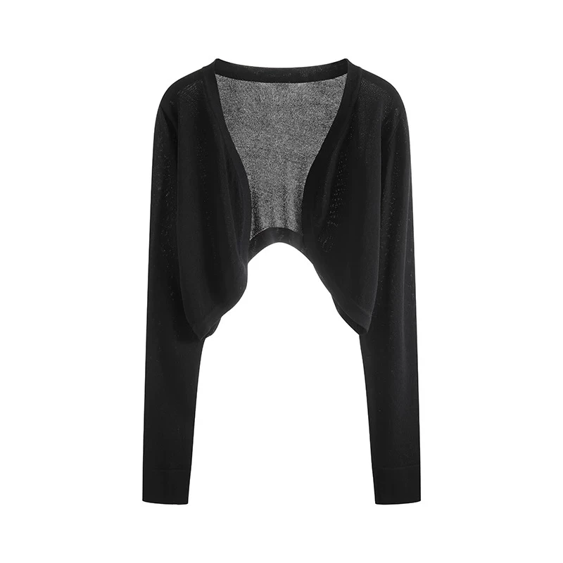 法式冰丝针织开衫女夏季薄款披肩吊带裙外搭防晒罩衫外套上衣