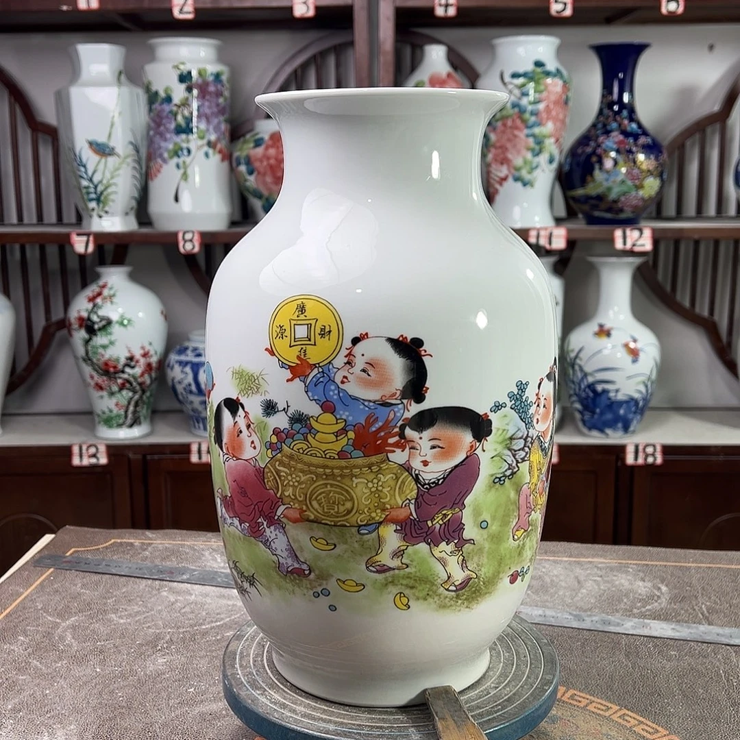 摆件陶景德镇陶瓷大冬进宝