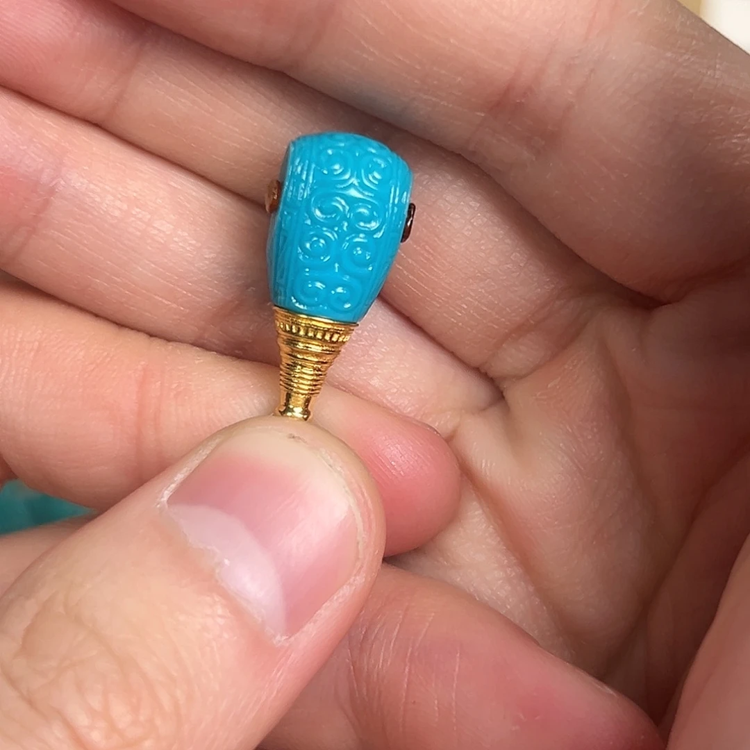 绿松石18K金镶嵌配饰