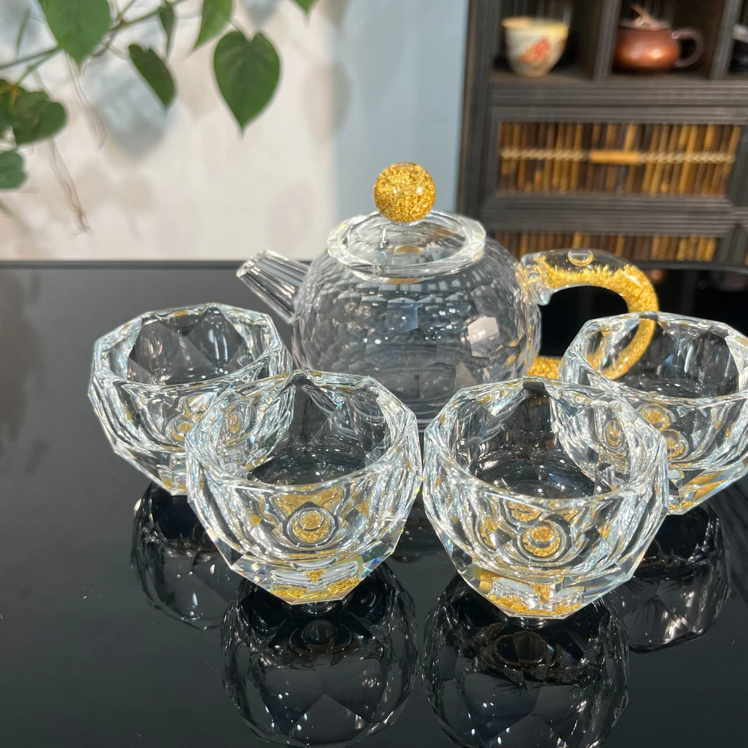 水晶茶壶功夫茶具中式泡茶器家用茶壶套装