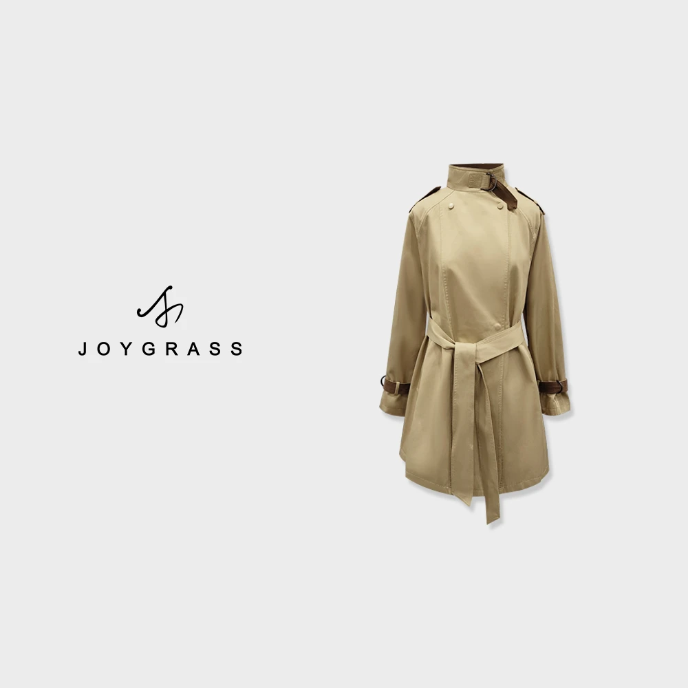 2025早春JOYGRSS(乔伊)气质中长款风衣F-03951