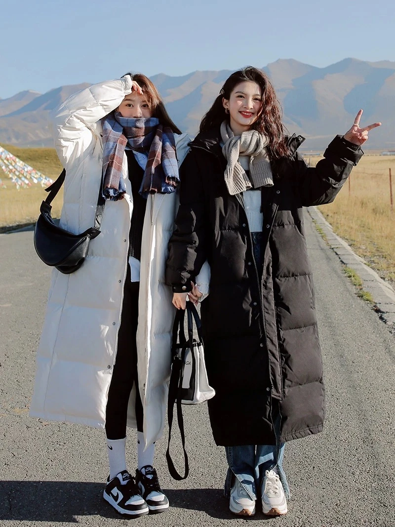 新款2024冬季蓄热黑色被子情侣中戏户外加厚运动休闲连帽气质外套