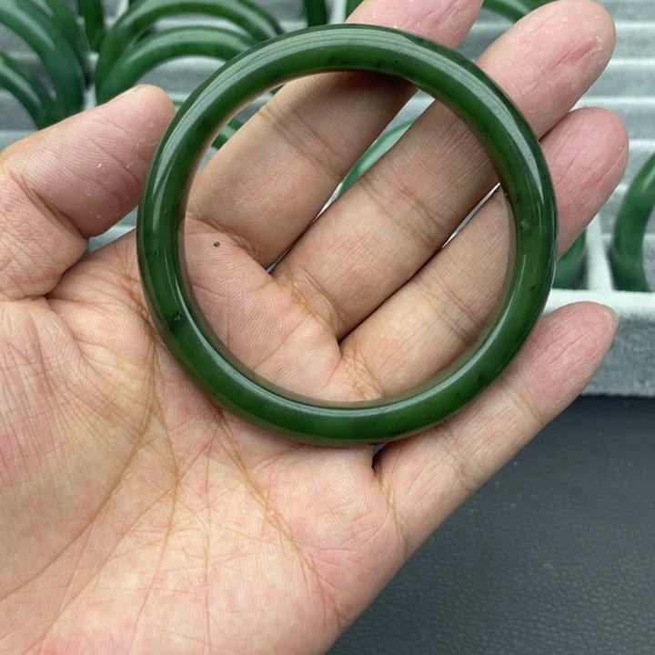 和田玉（碧玉）未镶嵌手镯55-56.6