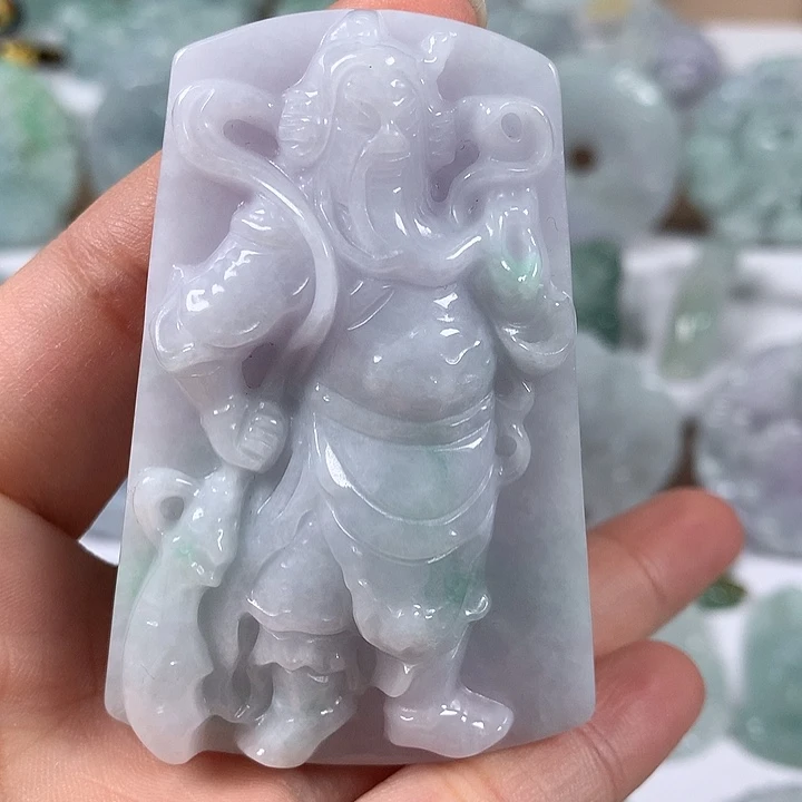 颈饰未镶嵌翡翠立体关二爷福利