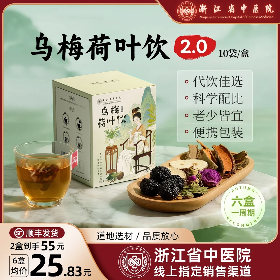 【浙江省中医院】乌梅汤2.0酸梅汤山楂陈皮甘草玫瑰荷叶茶 卡短