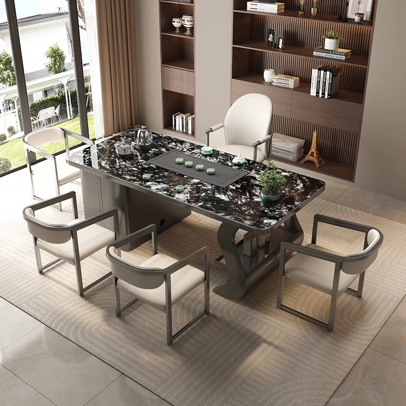 轻奢高端超晶石茶台轻奢意式办公室家用泡茶台