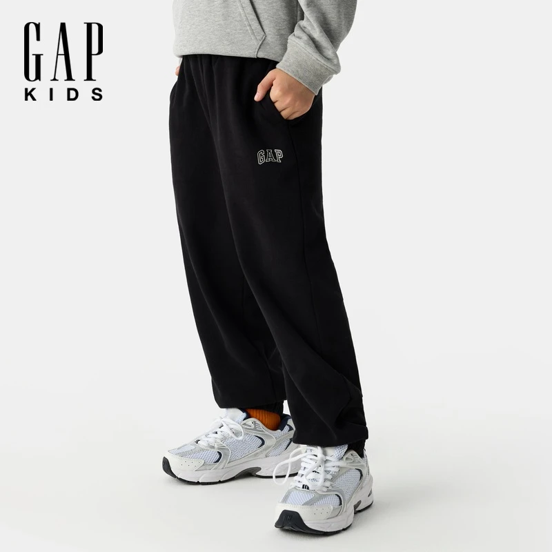 【达人专属】Gap男女童2025春季新款logo休闲束脚卫裤687440