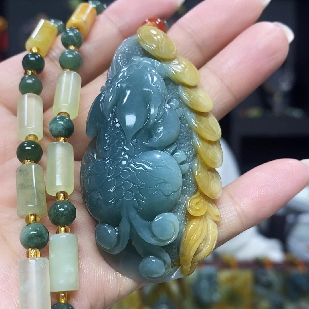 未镶嵌岫玉挂件吊坠项链