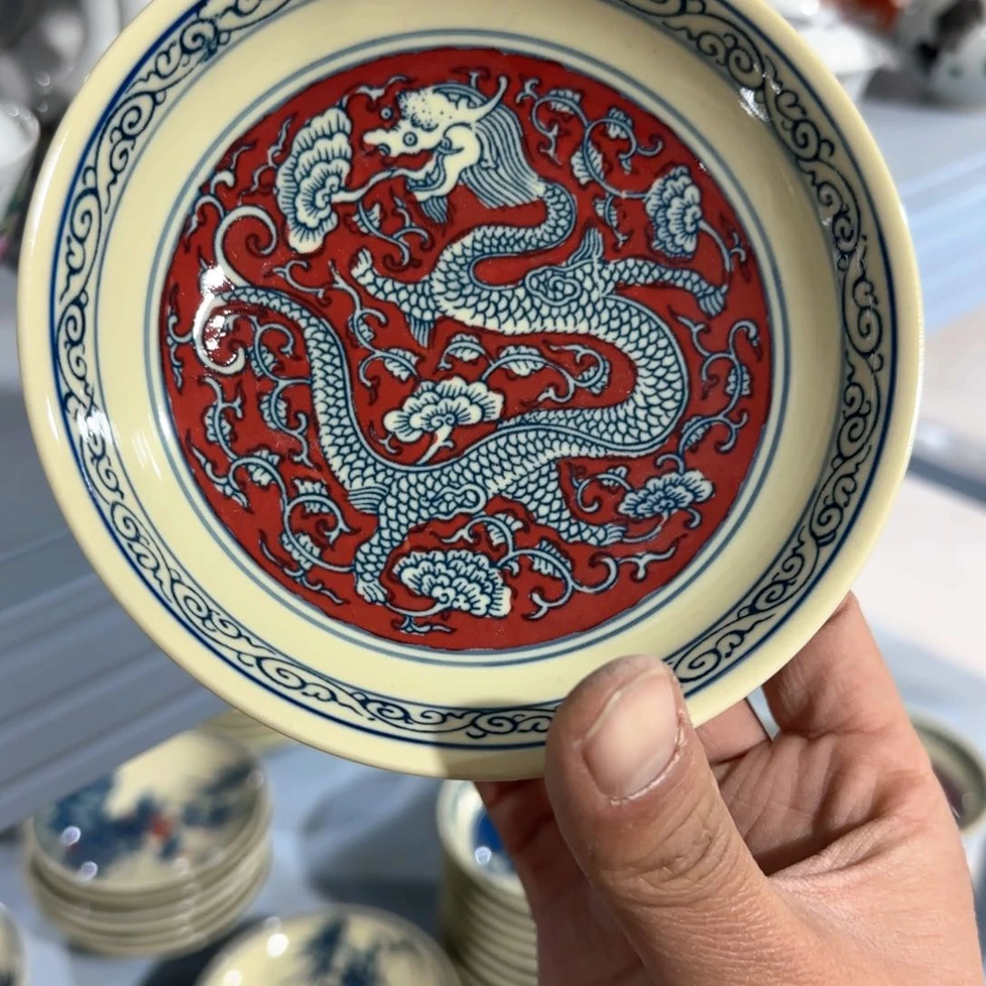 瓷片摆件手绘瓷器全部处理了