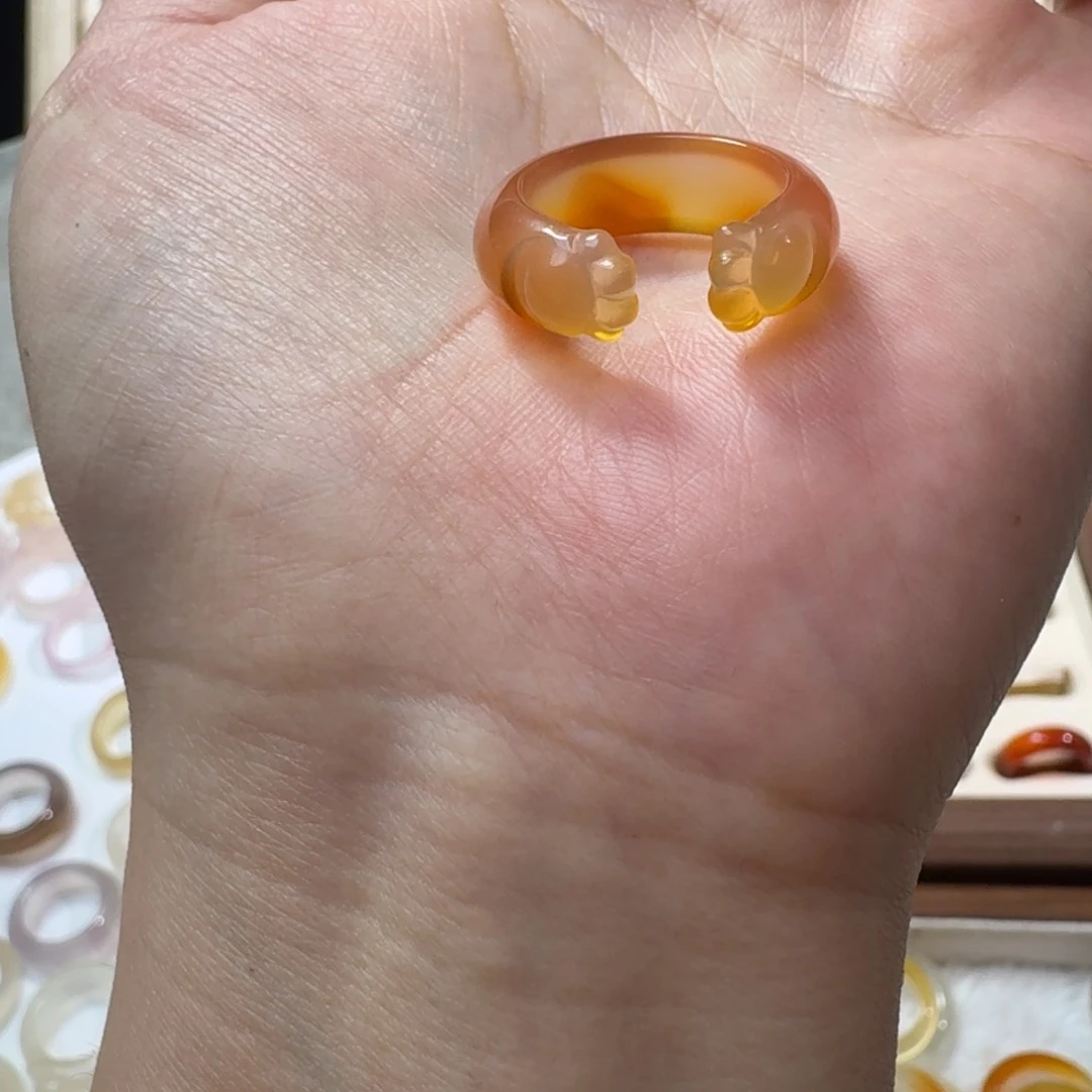 未镶嵌戒指玛瑙/玉髓736港13微瑕福利不退换