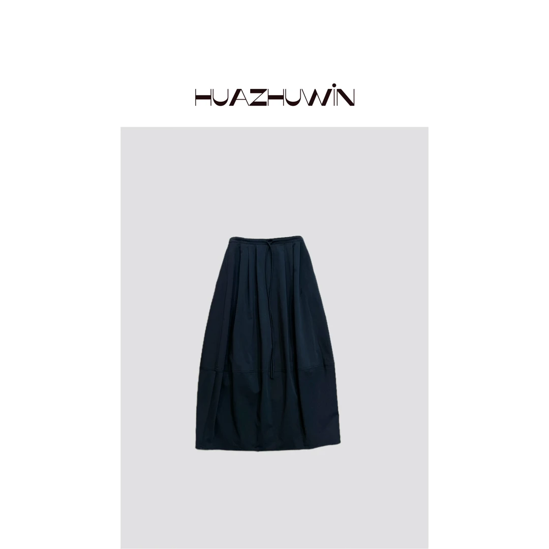 HZ-版型超好的黑色调性轮廓裙