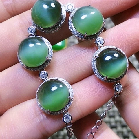 和田玉银S925镶嵌戒指