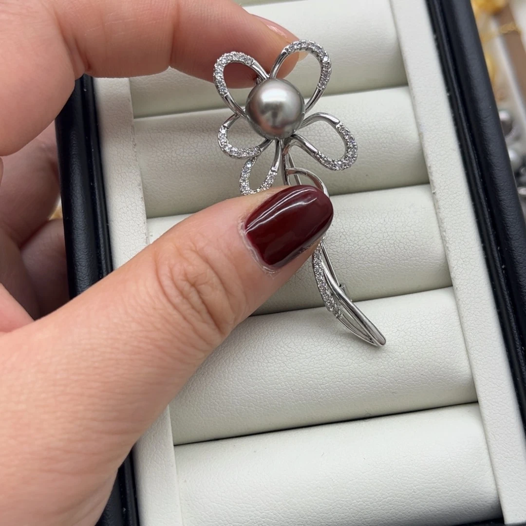 胸针海水珍珠合金