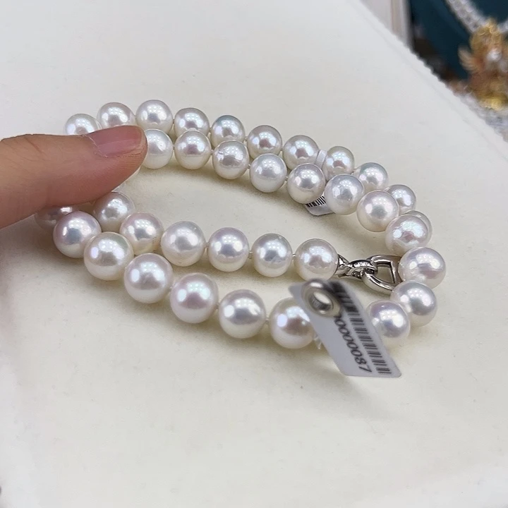 淡水珍珠银S925镶嵌颈饰➕10-11高品极光炫彩