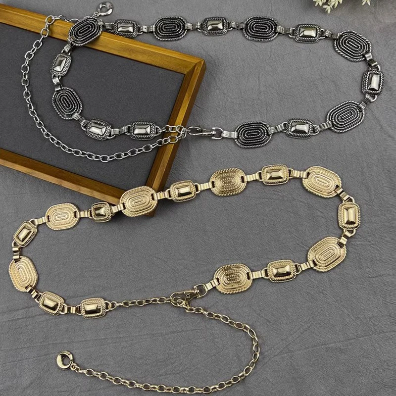 腰链配饰女链条腰带装饰配裙子牛仔裤连衣裙腰间金属链子