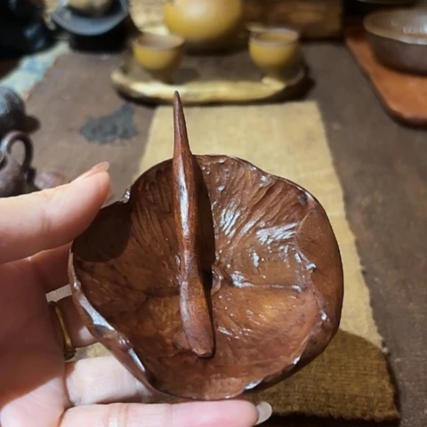 荔枝木茶则茶针两件套