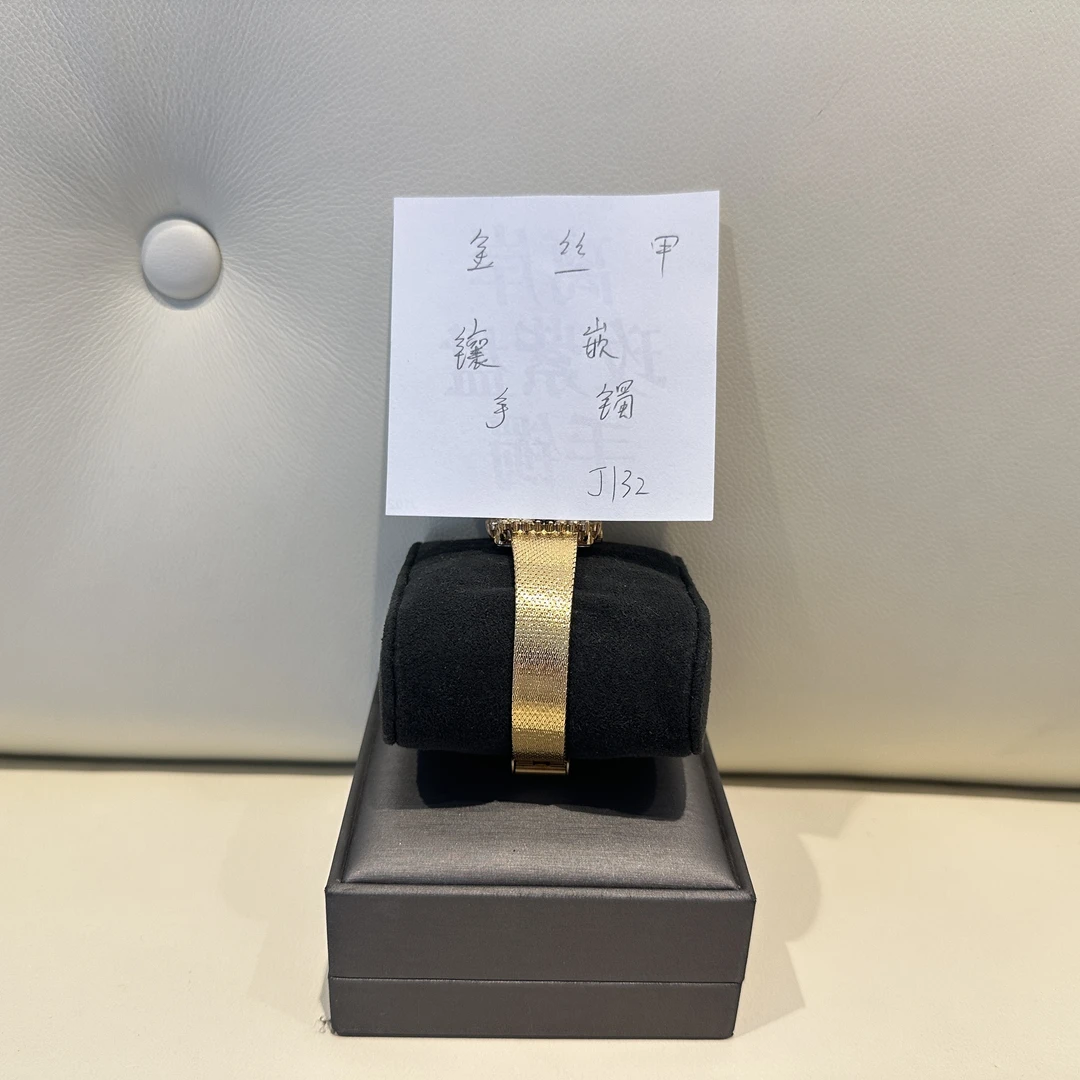 钛钢合成锆石手镯 金丝甲镶嵌手镯 ZF-J132