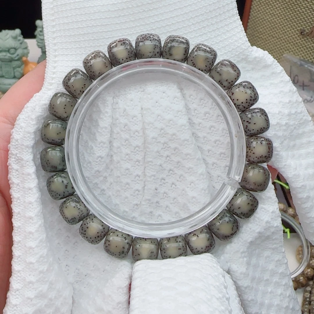 手串星月菩提果冻侧留白针尖星10*9