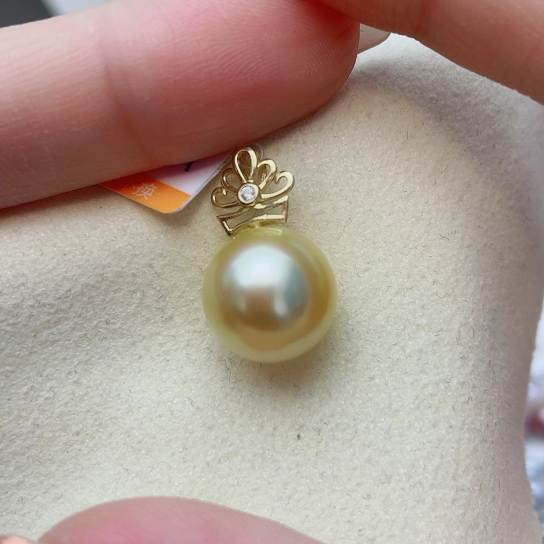 海水珍珠18K金镶嵌颈饰w65