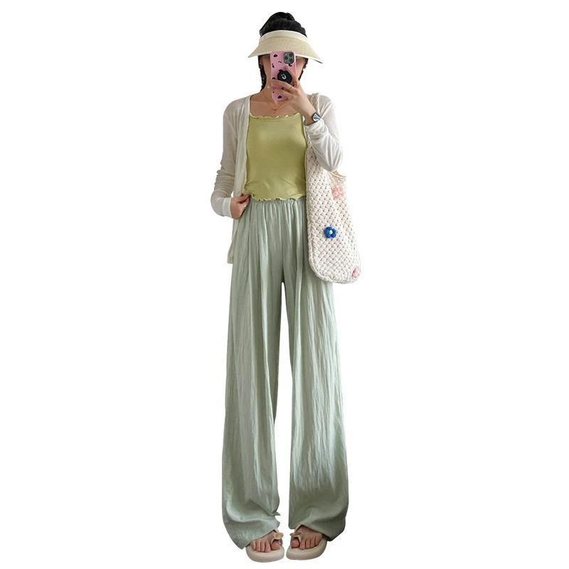 慵懒休闲25夏季新品阔腿山本裤女宽松高腰版型遮肉显瘦垂感直筒