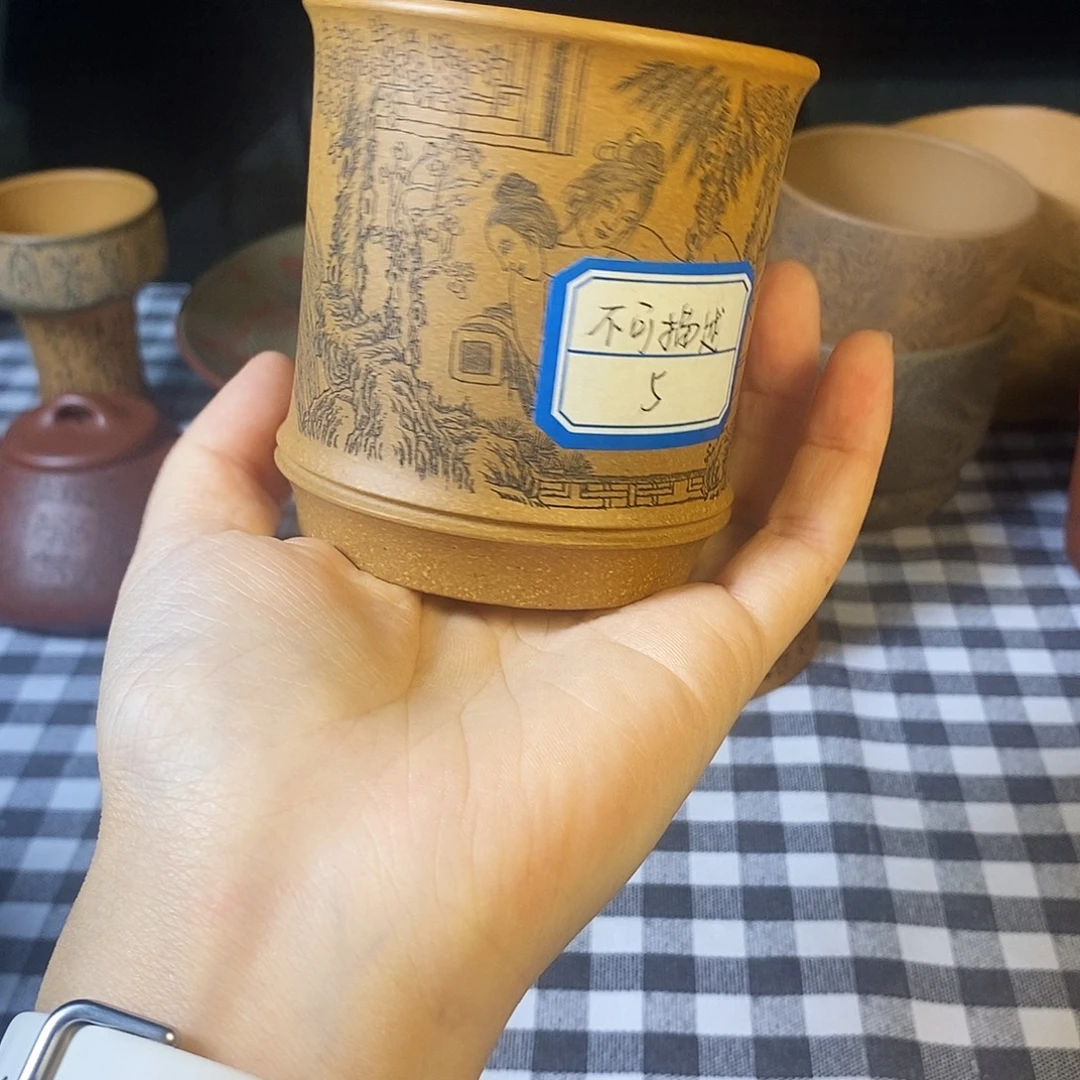 肥***强紫砂茶杯宜兴紫砂杯