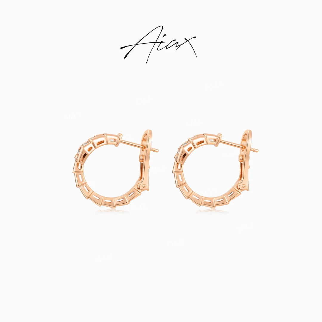 AIAX 镀K金 时尚轻奢简约小众个性气质蛇形耳环TSL1743