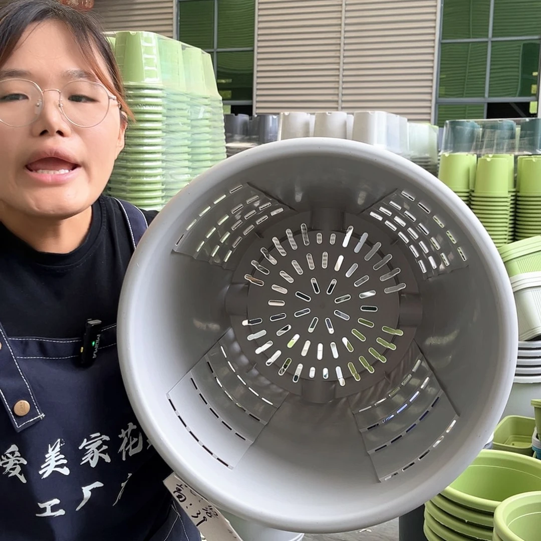 玫瑰盆420灰白色4个含托