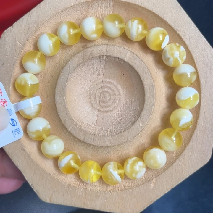 琥珀未镶嵌珠宝奇石M264号9+金瓷白妖花