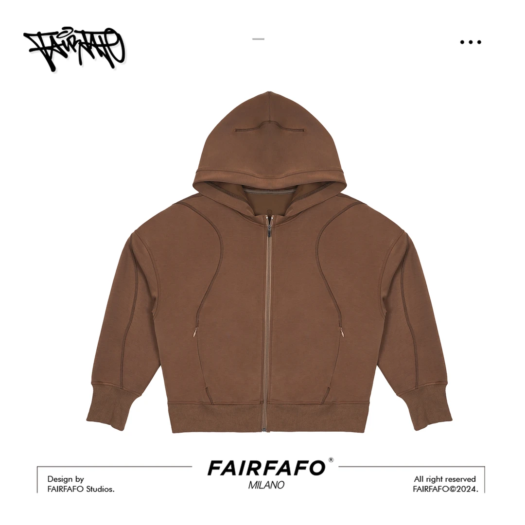 FAIRFAFO林肉肉【拉链连帽衫外套】WYRP311095时尚长袖秋季女外套