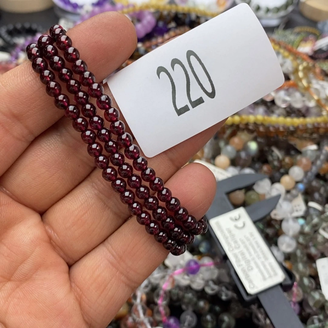 石榴石手链未镶嵌手链