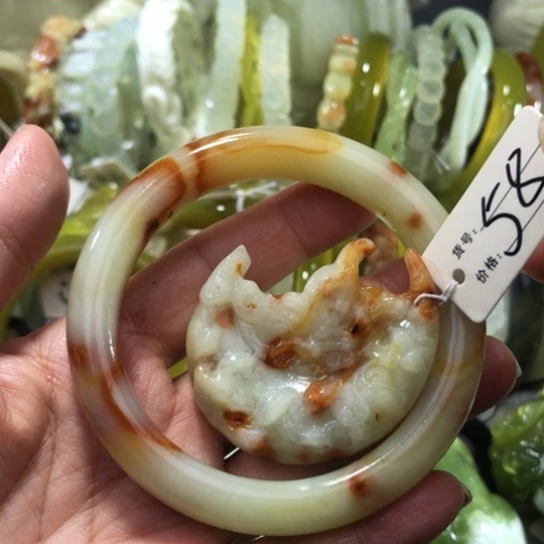 岫玉未镶嵌戒指58