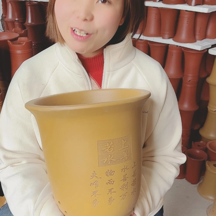 紫砂宜兴紫砂花盆